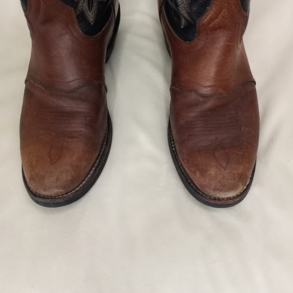 Cowtown Handmade Leather Thrashed Western Southwestern Bohemian Cowboy Boot - Picture 3 of 9